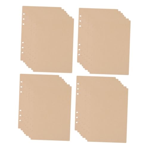 NUOBESTY 240 Stück Nachfüllpapier Blanko Kraftpapier Lose Ringbuch Einlagen Nachfüllbar für Notizbücher Planer Journal Organizer NUOBESTY 240 Stück Nachfüllpapier Blanko Kraftpapier Lose Ringbuch Einlagen Nachfüllbar für Notizbücher Planer Journal Organizer von NUOBESTY