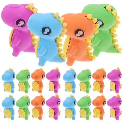 NUOBESTY 24st Tierischer Radiergummi Mini-radierer Cartoon-radiergummi Mini-alpaka-modelle Giraffen-briefpapier Mini-giraffenfigur Bunte Radiergummis Plastik Karikatur Schüler Zeichnen 3d von NUOBESTY