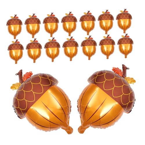 NUOBESTY 25 Stück Aluminiumfolienballons Herbst Tannenzapfenballons Tannenzapfenförmige Folienballons Herbst Folienballons Aluminiumfolienballons Thanksgiving Day Themenballons von NUOBESTY