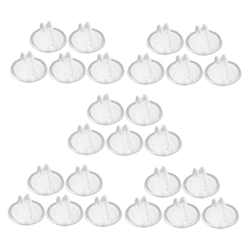 NUOBESTY 25 Stück Etikettenhalter Kunststoffanhänger Zum Etikettieren Klemme Für Einzelhandelsschilder T-förmiger Clip Preisetiketten-organizer Schilderhalter-clip Plastik Transparent von NUOBESTY