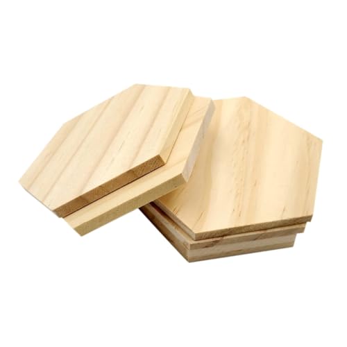 NUOBESTY 25 Stück Holz Hexagon Scheiben Blanko Namensschilder mit Loch für Diy Projekte Hochzeiten und Heimdekoration für Bastelarbeiten und Kreative Dekorationen NUOBESTY 25 Stück Holz Hexagon Scheiben Blanko Namensschilder mit Loch für Diy Projekte Hochzeiten und Heimdekoration für Bastelarbeiten und Kreative Dekorationen von NUOBESTY