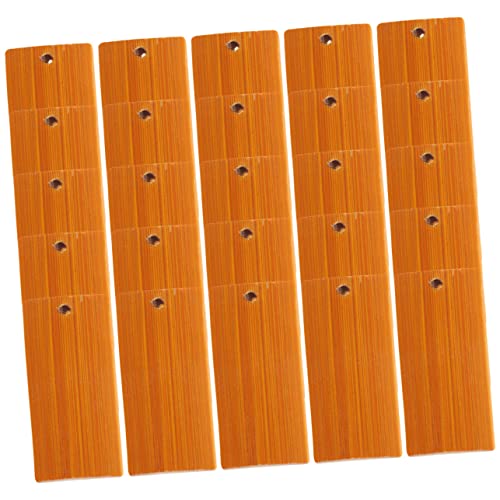 NUOBESTY 25 Stück Teiliges Bambus Schlüsselanhänger Anhänger Robuste Diy Blank Tags für Gravur Basteln Dekoration als Geschenkanhänger Namensschild Schlüsselanhänger Zubehör von NUOBESTY