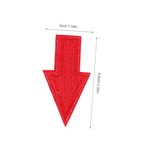 NUOBESTY 25 Stück Teiliges Bestickter Stoffaufnäher Rot zum Aufbügeln oder Annähen Langlebige Applikationen für Hüte Pullover Jeans und Rucksäcke Vielseitige Modeverzierung und Reparatur von NUOBESTY