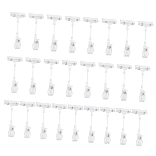 NUOBESTY 25 Stück Teiliges Drehbare Doppelte Preisschild clips aus Transparentem Kunststoff Vielseitiger Etikettenhalter mit Sicherem Halt für Warenanzeigen im Einzelhandel Supermarkt und NUOBESTY 25 Stück Teiliges Drehbare Doppelte Preisschild clips aus Transparentem Kunststoff Vielseitiger Etikettenhalter mit Sicherem Halt für Warenanzeigen im Einzelhandel Supermarkt und von NUOBESTY