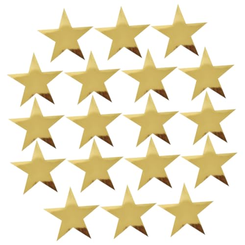 NUOBESTY 25 Stück Teiliges Papierstern Dekorationen für Partys Beschreibbare Goldene Fünfzackige Sterne für Hochzeiten Feste Fotografie und Veranstaltungen von NUOBESTY