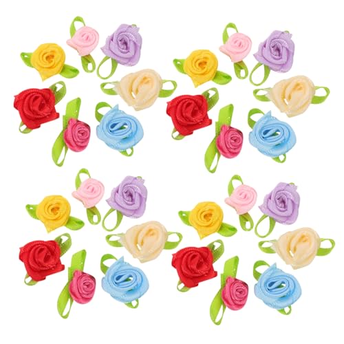 NUOBESTY 250 Stück Mini Satin Ribbon Rosen Köpfe mit Blättern Leichte Vielseitige Künstliche Minirosen für Diy Bastelarbeiten Bekleidung Hochzeitsdekoration Geschenkverpackungen und NUOBESTY 250 Stück Mini Satin Ribbon Rosen Köpfe mit Blättern Leichte Vielseitige Künstliche Minirosen für Diy Bastelarbeiten Bekleidung Hochzeitsdekoration Geschenkverpackungen und von NUOBESTY