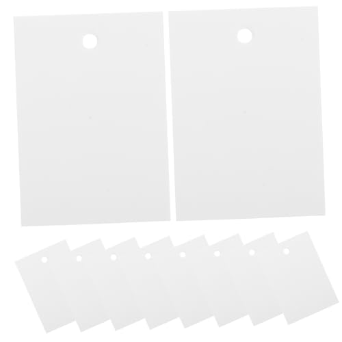NUOBESTY 250 Stück Weiße Blanko Preisschilder aus Papier Beschreibbare Bekleidungsanhänger Vielseitige Etiketten für Kleidung und Merchandise Langlebig und Elegant Gestaltet von NUOBESTY