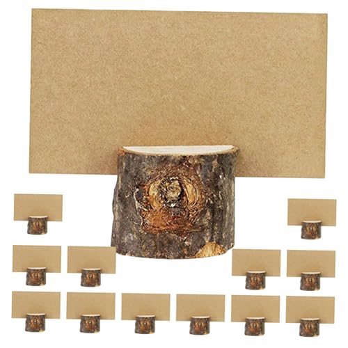 NUOBESTY 26 Sätze Rustikale Holz Kartenhalter Natürlicher Baumstumpf Memo Clip mit Kraftpapier Stabiler Platzkartenhalter für Hochzeit Party Tischdekoration und Büroorganizer NUOBESTY 26 Sätze Rustikale Holz Kartenhalter Natürlicher Baumstumpf Memo Clip mit Kraftpapier Stabiler Platzkartenhalter für Hochzeit Party Tischdekoration und Büroorganizer von NUOBESTY