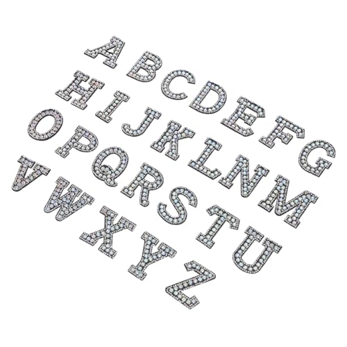 NUOBESTY 26 Stück Buchstaben-aufnäher Zum Aufbügeln: Glitzernde Strass-alphabet-applikationen Für Kleidung, Taschen, Hüte Und Diy-projekte – Nähbuchstaben Für Dekorationen NUOBESTY 26 Stück Buchstaben-aufnäher Zum Aufbügeln: Glitzernde Strass-alphabet-applikationen Für Kleidung, Taschen, Hüte Und Diy-projekte – Nähbuchstaben Für Dekorationen von NUOBESTY