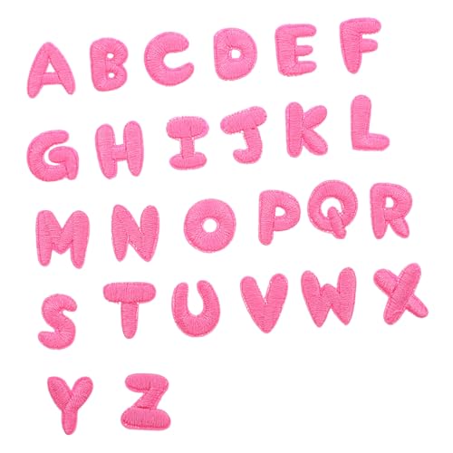 NUOBESTY 26 Stück Teiliges Bügelbuchstaben- Bestickte Alphabet-applikationen Farbenfrohe Eisen-buchstaben Strapazierfähige Textil-patches für Kleidung Hüte Socken Jeans Taschen Diy-zubehör von NUOBESTY