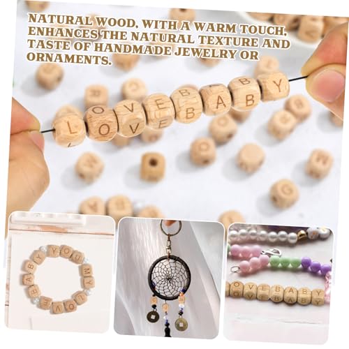 NUOBESTY 260 Stk. Teiliges Buchstabenperlen aus Buche Holz Quadratische Holzperlen mit Alphabet für Diy Schmuckherstellung Armbänder Halsketten und Kreative Bastelprojekte NUOBESTY 260 Stk. Teiliges Buchstabenperlen aus Buche Holz Quadratische Holzperlen mit Alphabet für Diy Schmuckherstellung Armbänder Halsketten und Kreative Bastelprojekte von NUOBESTY