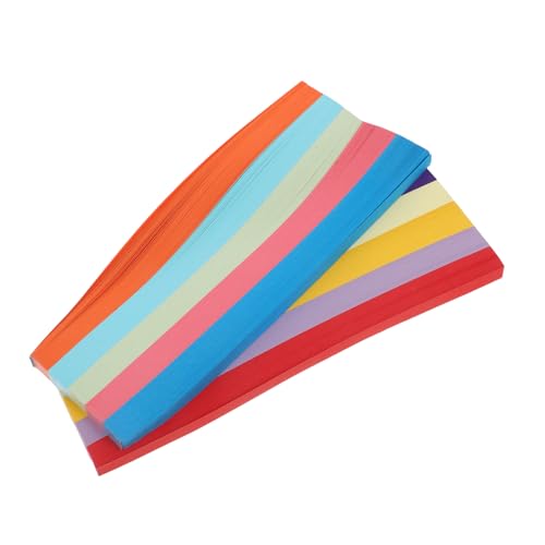 NUOBESTY 2700 Blatt Doppelseitige Origami Stern Papierstreifen Solide Farben Dickes Langlebiges Papier Einfach zu Falten für DIY Bastelprojekte Hochzeits Partydekoration Geeignet für von NUOBESTY