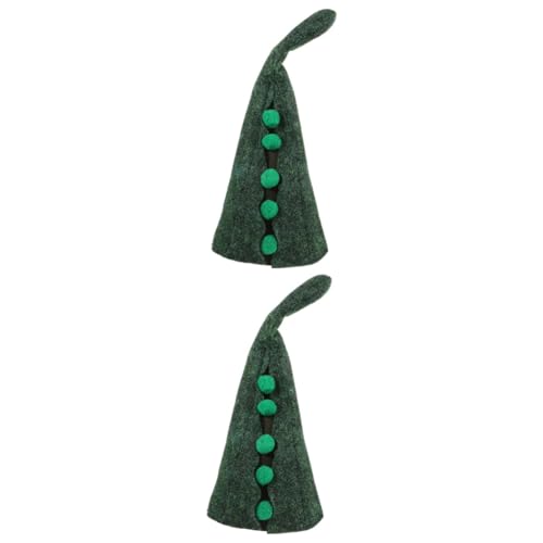 NUOBESTY 2St Erbsenhut Halloween-Hutkostüm zaubererhut kostüm Halloweenkostüm Hexen-Cosplay-Hut Piratenhut Kostümzubehör Kostümhut Maskerade-Zaubererhut Partykostüm Hut gefühlt Olive Green von NUOBESTY