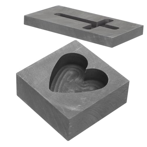 NUOBESTY 2Stücke Graphit Gießformen Herzform Kreuzform Hochwertige Kupfergraphitformen für DIY und Silberschmelze Langlebig und Einfach zu Bedienen für Kunsthandwerk NUOBESTY 2Stücke Graphit Gießformen Herzform Kreuzform Hochwertige Kupfergraphitformen für DIY und Silberschmelze Langlebig und Einfach zu Bedienen für Kunsthandwerk von NUOBESTY