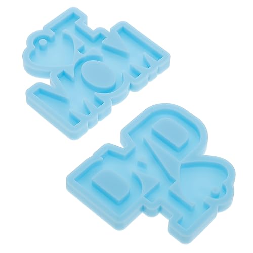 NUOBESTY 2Stücke Silikon Keychain Formen für DIY Epoxy Schlüsselanhänger Gießformen für Papa für Kunsthandwerk und Persönliche Anhängergestaltung NUOBESTY 2Stücke Silikon Keychain Formen für DIY Epoxy Schlüsselanhänger Gießformen für Papa für Kunsthandwerk und Persönliche Anhängergestaltung von NUOBESTY