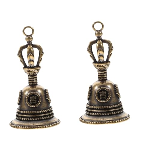 NUOBESTY 2st Glockenanhänger Vajra-Glocken-anhänger Mini-glücksglöckchen Halskette Medaillon Mini-ringglocken-anhänger Schlüsselanhänger Hängende Glockenverzierung Glücksfigur Messing NUOBESTY 2st Glockenanhänger Vajra-Glocken-anhänger Mini-glücksglöckchen Halskette Medaillon Mini-ringglocken-anhänger Schlüsselanhänger Hängende Glockenverzierung Glücksfigur Messing von NUOBESTY