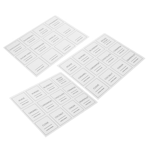 NUOBESTY 3 Blätter Kaffee Sirup Etiketten Wasserdichte PVC Kaffeetiketten Minimalistische Aufkleber zur Organisation für Flaschen und Gläser Wiederverwendbar und Abwischbar NUOBESTY 3 Blätter Kaffee Sirup Etiketten Wasserdichte PVC Kaffeetiketten Minimalistische Aufkleber zur Organisation für Flaschen und Gläser Wiederverwendbar und Abwischbar von NUOBESTY