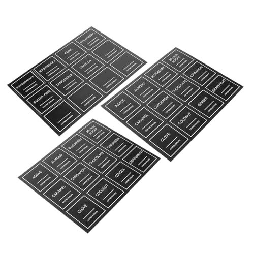 NUOBESTY 3 Blätter Kaffeetyp Label Wasserfeste Beschreibbare Aufkleber für Sirupflaschen für Küchenorganisation und Kaffee Bars von NUOBESTY