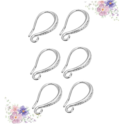 NUOBESTY 3 Paar DIY Ohrhaken Ohrring Zubehör aus Langlebigem Metall Feine Verarbeitung Weiße Goldfarbe für Schmuckherstellung Ohrhaken Biegeringe für Damen und Bastler von NUOBESTY