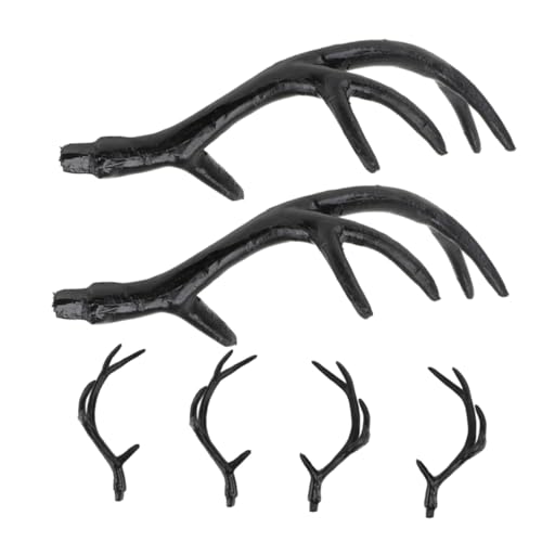 NUOBESTY 3 Paar Diy Geweih Stirnband Halloween Cosplay Hirschhörner Haarschmuck Leicht Realistisch Für Party Festival Tierkostüm Zubehör von NUOBESTY