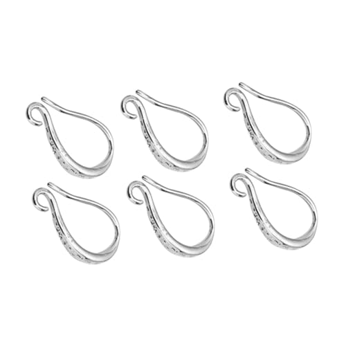 NUOBESTY 3 Paar Ohrhaken Weißgold Ohrring Zubehör DIY Schmuckherstellung Lifting Ear Hook Metall Rohlinge Damen Ohrringzubehör für Basteln und Alltag von NUOBESTY