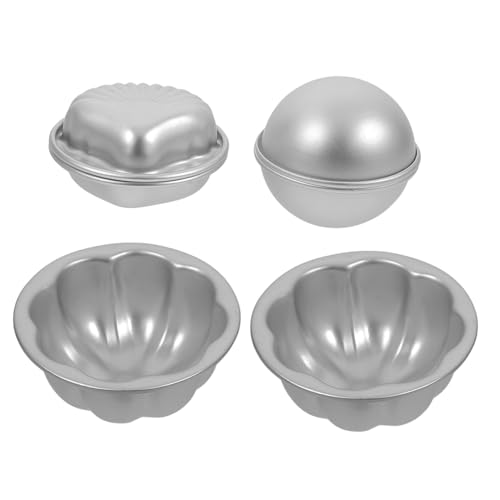 NUOBESTY 3 Paare Aluminiumlegierung Formen für Diy Seifen und Badebälle Vielseitige Backformen für Herstellung von Badekugeln und Seifen Einfaches Entformen Langlebig und Benutzerfreundlich von NUOBESTY