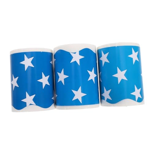 NUOBESTY 3 Rollen Bulletin Board Border mit Sternenmuster Selbstklebend Gezackter Abschluss Robuste Kupferplatte Lebendige Farben Klassenzimmerdekoration für Schulanfang und Independence von NUOBESTY