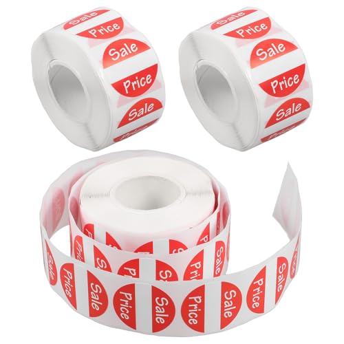 NUOBESTY 3 Rollen Runde Verkaufsetiketten Selbstklebende Preisaufkleber für Einzelhandel Kleinunternehmen Beschriftbar mit Hand oder Drucker für Märkte und Verkaufsaktionen NUOBESTY 3 Rollen Runde Verkaufsetiketten Selbstklebende Preisaufkleber für Einzelhandel Kleinunternehmen Beschriftbar mit Hand oder Drucker für Märkte und Verkaufsaktionen von NUOBESTY