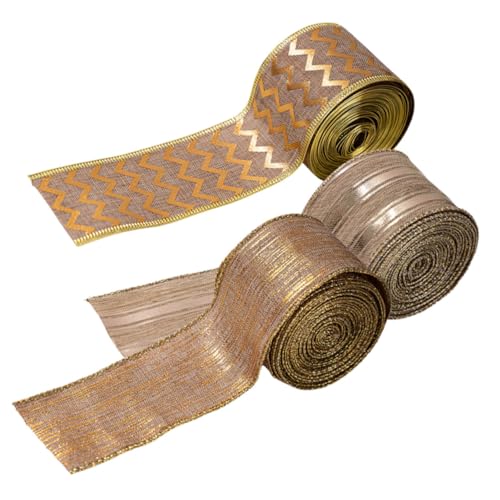 NUOBESTY 3 Rollen Weihnachtsband Feiertagsbänder zum Basteln Weihnachts -Sackleinenband Weihnachtsbänder Sackleinenband zum Einwickeln Bänder für Kranzschleifen Christmad Ribbon Leinen- NUOBESTY 3 Rollen Weihnachtsband Feiertagsbänder zum Basteln Weihnachts -Sackleinenband Weihnachtsbänder Sackleinenband zum Einwickeln Bänder für Kranzschleifen Christmad Ribbon Leinen- von NUOBESTY