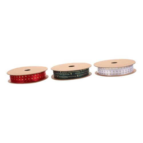 NUOBESTY 3 Rollen Weihnachtsband Geschenkband Dekorative Schleifenbänder mit Stern und Schneeflockenmuster Leicht Strapazierfähig für DIY Geschenkverpackung Blumen und Weihnachtsdeko NUOBESTY 3 Rollen Weihnachtsband Geschenkband Dekorative Schleifenbänder mit Stern und Schneeflockenmuster Leicht Strapazierfähig für DIY Geschenkverpackung Blumen und Weihnachtsdeko von NUOBESTY
