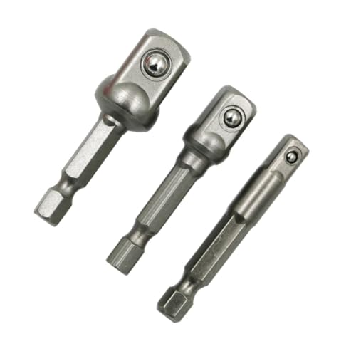 NUOBESTY 3 STÜCKE Teiliges Stecknuss Adapter Set aus Edelstahl Sechskantschaft Quadratisch Robust und Kompatibel mit Elektroschraubern und Bohrmaschinen mit Kugelverriegelung für Sicheren NUOBESTY 3 STÜCKE Teiliges Stecknuss Adapter Set aus Edelstahl Sechskantschaft Quadratisch Robust und Kompatibel mit Elektroschraubern und Bohrmaschinen mit Kugelverriegelung für Sicheren von NUOBESTY