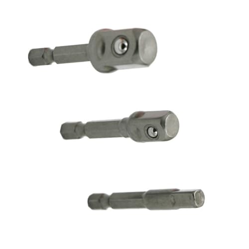 NUOBESTY 3 STÜCKE Teiliges Stecknuss Adapter Set aus Edelstahl und Chrom Vanadium Anschlussverlängerung mit Kugelraster Kompatibel mit Akku Bohrschraubern und Elektroschraubern Robuste NUOBESTY 3 STÜCKE Teiliges Stecknuss Adapter Set aus Edelstahl und Chrom Vanadium Anschlussverlängerung mit Kugelraster Kompatibel mit Akku Bohrschraubern und Elektroschraubern Robuste von NUOBESTY