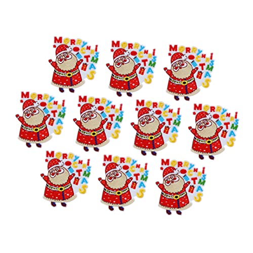 NUOBESTY 3 Sätze 3Er Set Stickaufnäher Ornamente Weihnachtsaufkleber Weihnachtsdeko Weihnachtsfensterdekoration Weihnachtsanhänger Hochzeitsdekorationen Kostümaufkleber 10 Stück * 3 von NUOBESTY