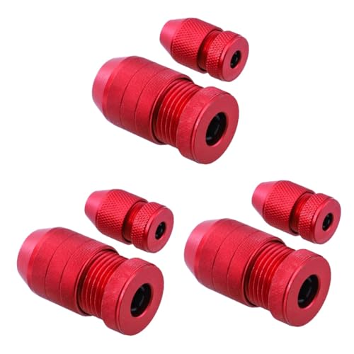 NUOBESTY 3 Sätze Bohrstopper Holzbearbeitung Einstellbar Bohrer-tiefenanschlag Klein Stufenbohrer Trat Bohrerstopp Bohrstoppkragen Bohrerzubehör Aluminiumlegierung Rot 2 Stück * 3 von NUOBESTY