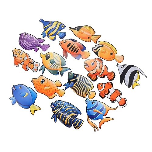 NUOBESTY 3sätze Tropische Fisch Papier-ausschnitte Für Klassenzimmer Dekoration Farbige Doppel-seitige Meeres Tier Aufkleber Für Bastelprojekte Hochwertiges Papier Material Leicht Zu Entfernen von NUOBESTY