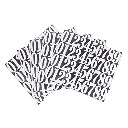 NUOBESTY 3 Sätze Digitale Aufkleber Pastellnummernaufkleber Außen Adressnummern Für Postfach Reflektierende Nummern Für Mailbox Reflektierende Postfachnummer Pvc Schwarz 5 Blätter * 3 von NUOBESTY