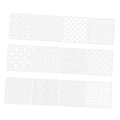 NUOBESTY 3 Sätze Geometrische Vorlage Malvorlagen Geometrie-zeichnungsschablonen Geometrie-schablone Wand Schablonen Zum Zeichnen Malschablonen Malvorlage Für Diy Plastik Weiß 12 Stück * 3 von NUOBESTY