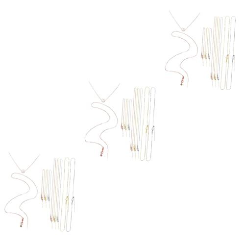 NUOBESTY 3 Sätze Halskette Herstellung Von Ketten Vergoldete Armbandketten Plattiert Verlängerungskette Für Armband Ketten Zur Schmuckherstellung Anhänger Für Armbänder Kupfer 9 Stücke * 3 von NUOBESTY