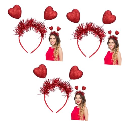 NUOBESTY 3 Sätze Herzförmiges Haarband Mit Cupid Accessoire Teiliges Für Feiertage Und Partys Verstellbar Und Bequem Perfektes Zubehör Für Valentinstag Hochzeiten Und 2 Stücke * 3 von NUOBESTY