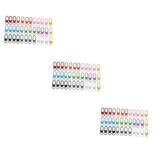 NUOBESTY 3 Sätze Metall Tür Schnalle Ringe Schlüsselanhänger Selber Machen Diy Zubehör Schlüsselanhänger Drehbarer Schlüsselanhänger Schlüsselanhänger-zubehör Legierung 36 Stück * 3 von NUOBESTY