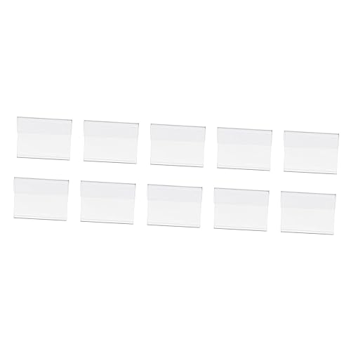 NUOBESTY 3 Sätze Preisschild Inhaber Etikettenhalter Transparentes Etikett Clip Für Korbetiketten Preisaufsteller Buisiness Ad Preisanzeigeetikett Preisanzeigehalter Plastik 10 Stück * 3 von NUOBESTY
