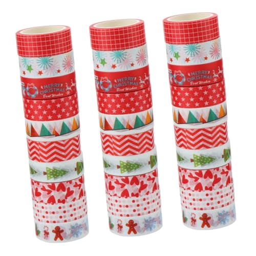 NUOBESTY 3 Sätze Weihnachts-washi-tape Weihnachtsfensteraufkleber Weihnachtsaufkleber Zum Basteln Tür Weihnachtsdeko Notebook-klebeband Diy Washi Tape Papier 10 Rollen * 3 NUOBESTY 3 Sätze Weihnachts-washi-tape Weihnachtsfensteraufkleber Weihnachtsaufkleber Zum Basteln Tür Weihnachtsdeko Notebook-klebeband Diy Washi Tape Papier 10 Rollen * 3 von NUOBESTY
