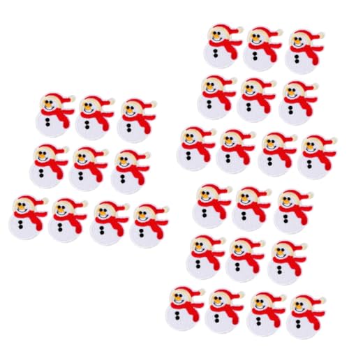 NUOBESTY 3 Sätze Weihnachtsflicken Schneemann Bastelset Schneeflocken Figur Süße Flicken Festliche Weihnachtsfensteraufkleber Weihnachtsreparaturflicken 10 Stück * 3 von NUOBESTY