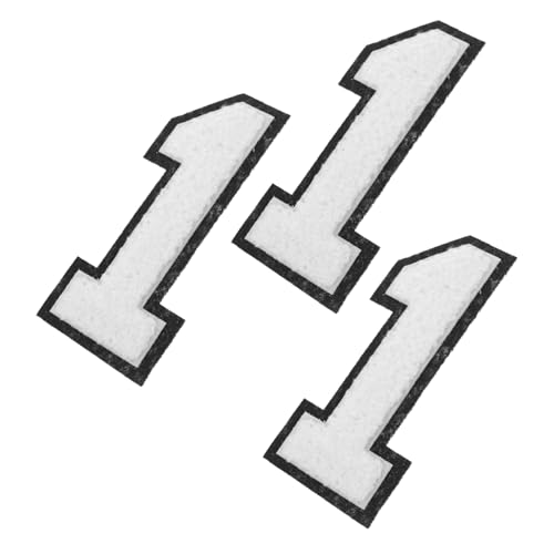 NUOBESTY 3 Stück Bestickte Zahlenaufnäher zum Aufbügeln Polyester Nummer Patches für Diy Kleidung Hüte und Rucksäcke mit Hochwertiger Stickerei und Einfachem Aufbügeln von NUOBESTY