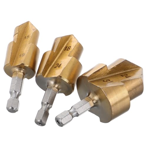 NUOBESTY 3 Stück Bohrer Mit Sechskantgriff Erweiterungsbohrer Für Rohre Reibbohrer Kleine Wasserleitung Erweiterungsreparaturbohrer Für Wasserleitungen Senkbohrer Für Metall Golden Stahl NUOBESTY 3 Stück Bohrer Mit Sechskantgriff Erweiterungsbohrer Für Rohre Reibbohrer Kleine Wasserleitung Erweiterungsreparaturbohrer Für Wasserleitungen Senkbohrer Für Metall Golden Stahl von NUOBESTY