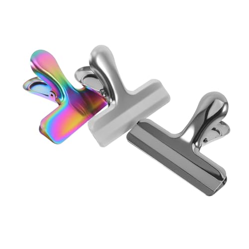 NUOBESTY 3 Stück Edelstahl Büroklammern Starke Metall Klammern für Lebensmittelbeutel Verschluss Notizbuch und Akten Langlebig Rostfrei Vielseitig für Büro und Haushalt Elegante NUOBESTY 3 Stück Edelstahl Büroklammern Starke Metall Klammern für Lebensmittelbeutel Verschluss Notizbuch und Akten Langlebig Rostfrei Vielseitig für Büro und Haushalt Elegante von NUOBESTY