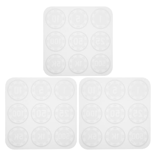 NUOBESTY 3 Stück Harz-Pokerchip-Form – DIY Silikon-Spielmarken-Münzenform, Epoxidharz-Bastelform, Chip-Maker-Form, Dekor für Glücksspielpartys NUOBESTY 3 Stück Harz-Pokerchip-Form – DIY Silikon-Spielmarken-Münzenform, Epoxidharz-Bastelform, Chip-Maker-Form, Dekor für Glücksspielpartys von NUOBESTY
