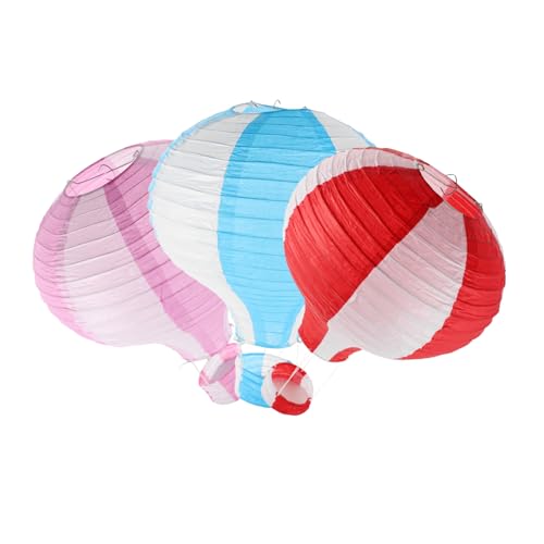 NUOBESTY 3 Stück Heißluftballon-laternen Für Romantische Verlobungsdekoration, Weihnachtslaternen, Dekorationen Für Die Decke Im Klassenzimmer, Wiederverwendbar Und Künstlerisch von NUOBESTY