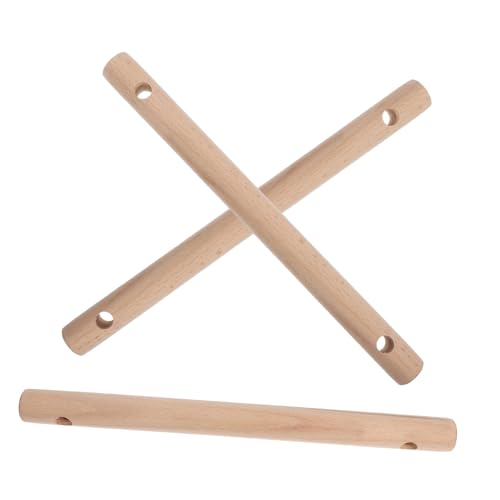 NUOBESTY 3 Stück Holzstäbe Mit Löchern, Runde Bastelstäbe, Strickleiter-stufenstäbe, Ersatz Für Diy-holzbearbeitungsprojekte, 30 Cm NUOBESTY 3 Stück Holzstäbe Mit Löchern, Runde Bastelstäbe, Strickleiter-stufenstäbe, Ersatz Für Diy-holzbearbeitungsprojekte, 30 Cm von NUOBESTY