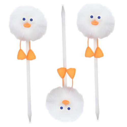 NUOBESTY 3 Stück Kugelschreiber mit Flauschigem Pom Pom Niedliche Entenform Sanfter Griff Glatter Tintenfluss Schreibstift für Schule Büro Mädchen Jungen NUOBESTY 3 Stück Kugelschreiber mit Flauschigem Pom Pom Niedliche Entenform Sanfter Griff Glatter Tintenfluss Schreibstift für Schule Büro Mädchen Jungen von NUOBESTY